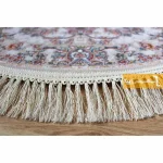 فرش گرد کرم طرح فردوس9