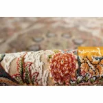 فرش گرد کرم طرح فردوس8
