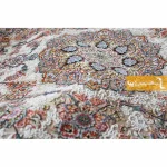 فرش گرد کرم طرح فردوس7