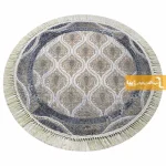 فرش گرد کرم طرح گندم14