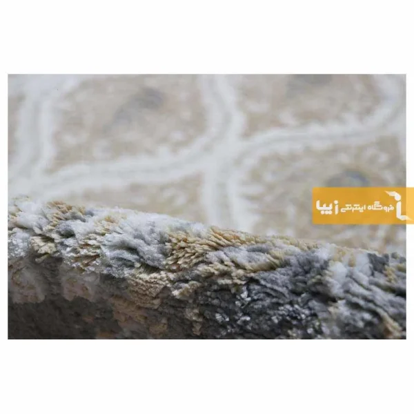 فرش گرد کرم طرح گندم11