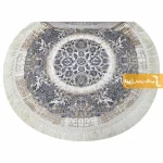 فرش گرد کرم طرح گلشن7