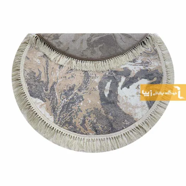 فرش گرد کرم طرح کویر9