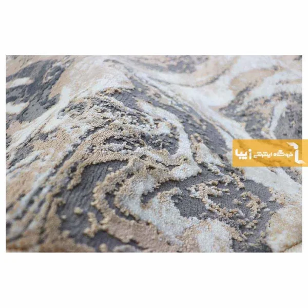 فرش گرد کرم طرح کویر7