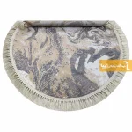 فرش گرد کرم طرح کویر3