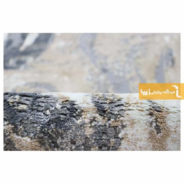 فرش گرد کرم طرح کویر2