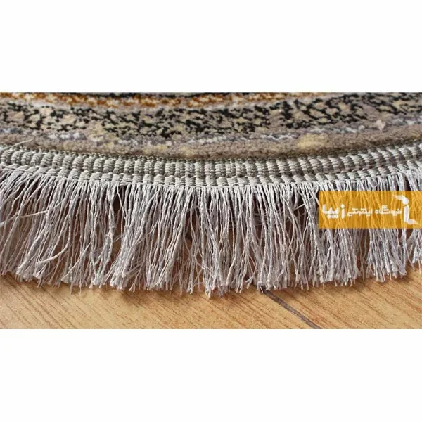 فرش گرد کرم طرح شاهکار5