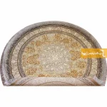 فرش گرد کرم طرح شاهکار7