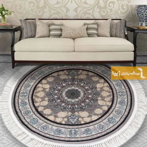 فرش گرد فیلی طرح اصفهان1