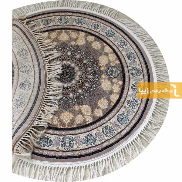 فرش گرد فیلی طرح اصفهان3