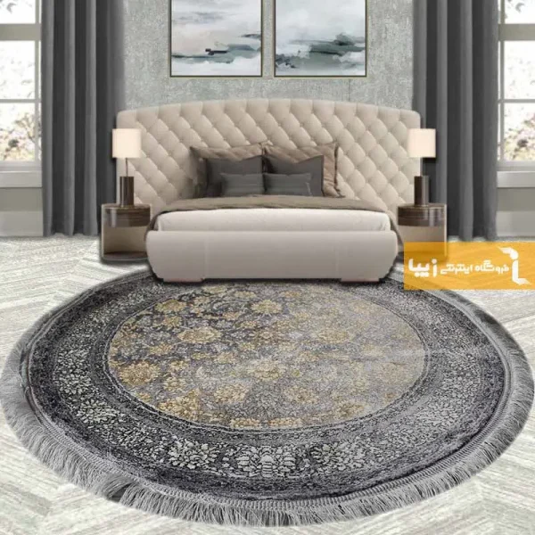 فرش گرد فیلی طرح افشان1