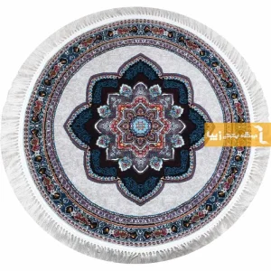 فرش گرد فیلی طرح باغ معلق8