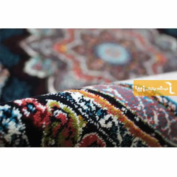 فرش گرد فیلی طرح باغ معلق7