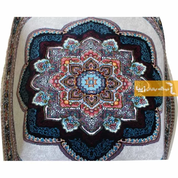 فرش گرد فیلی طرح باغ معلق2