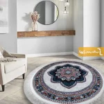 فرش گرد فیلی طرح باغ معلق1