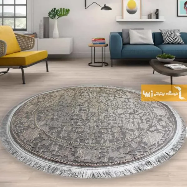 فرش گرد فیلی طرح سرو1