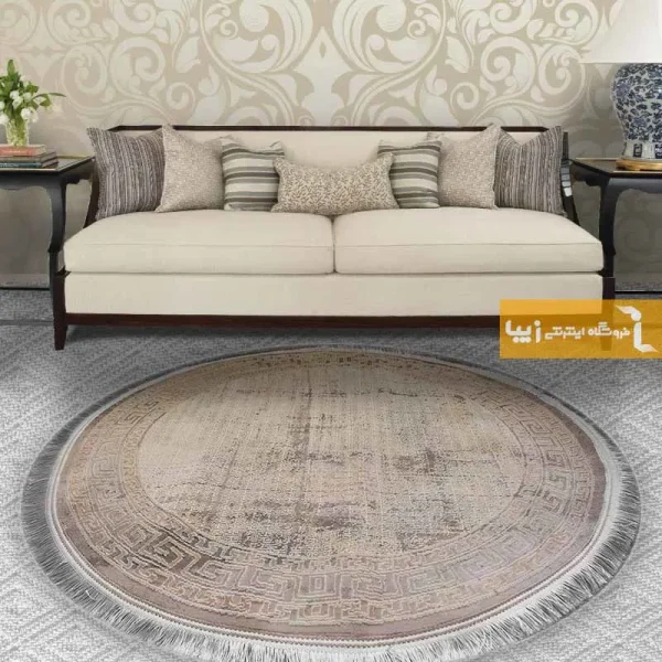 فرش گرد فیلی طرح ورساچ1