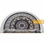 فرش گرد دودی طرح اصفهان4