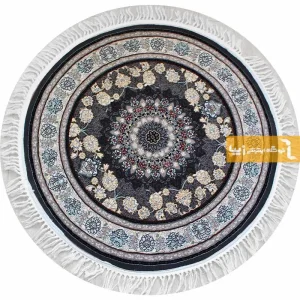 فرش گرد دودی طرح اصفهان11