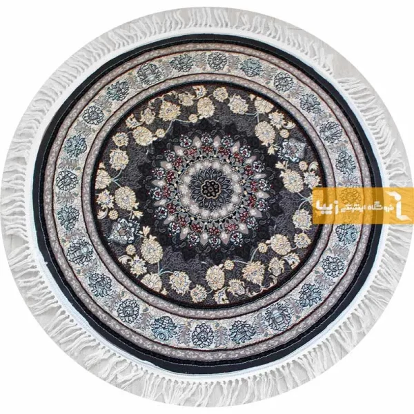 فرش گرد دودی طرح اصفهان11