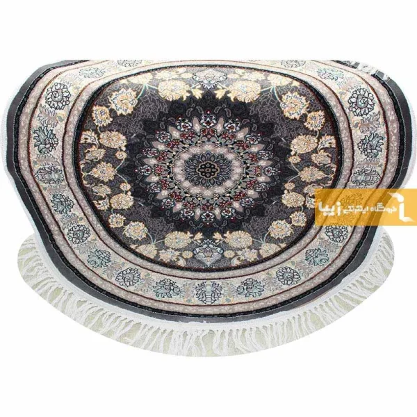 فرش گرد دودی طرح اصفهان9
