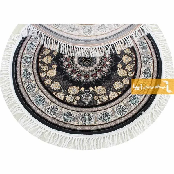 فرش گرد دودی طرح اصفهان7