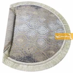 فرش گرد طوسی طرح درباری10