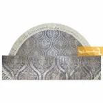 فرش گرد طوسی طرح درباری9