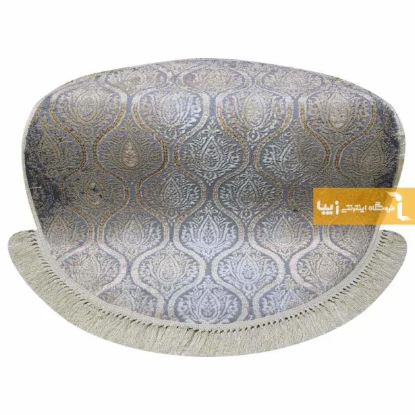 فرش گرد طوسی طرح درباری8