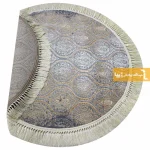 فرش گرد طوسی طرح درباری7