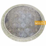 فرش گرد طوسی طرح درباری5
