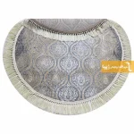 فرش گرد طوسی طرح درباری2