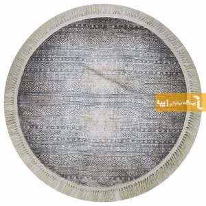 فرش گرد طوسی طرح مراکش2