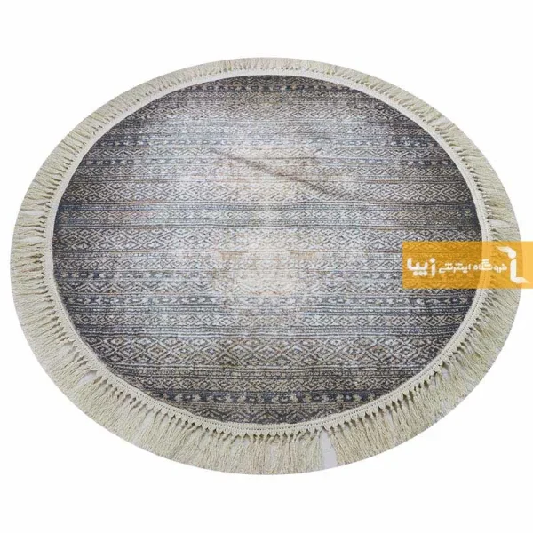 فرش گرد طوسی طرح مراکش12