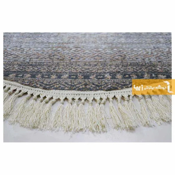 فرش گرد طوسی طرح مراکش10