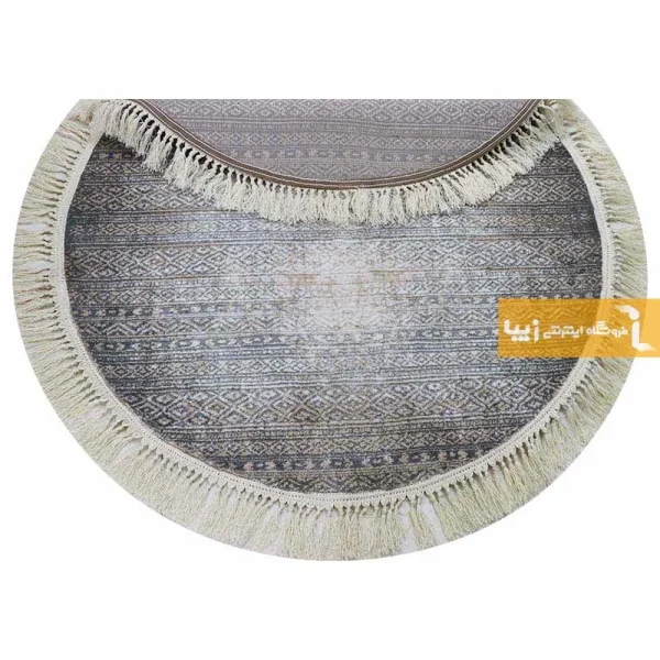 فرش گرد طوسی طرح مراکش6