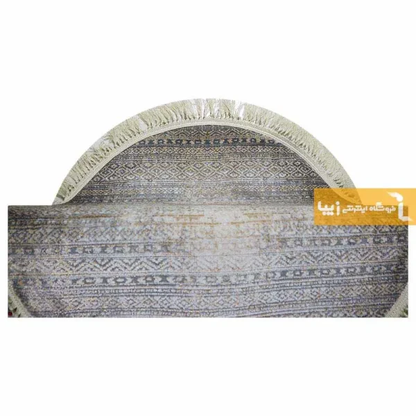 فرش گرد طوسی طرح مراکش4