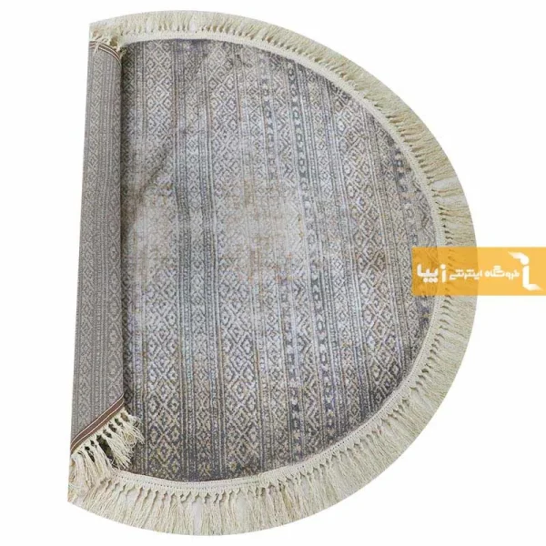 فرش گرد طوسی طرح مراکش3