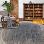 فرش گرد طوسی طرح پاسکال1