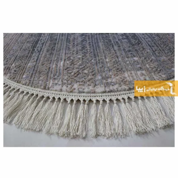 فرش گرد طوسی طرح پاسکال4