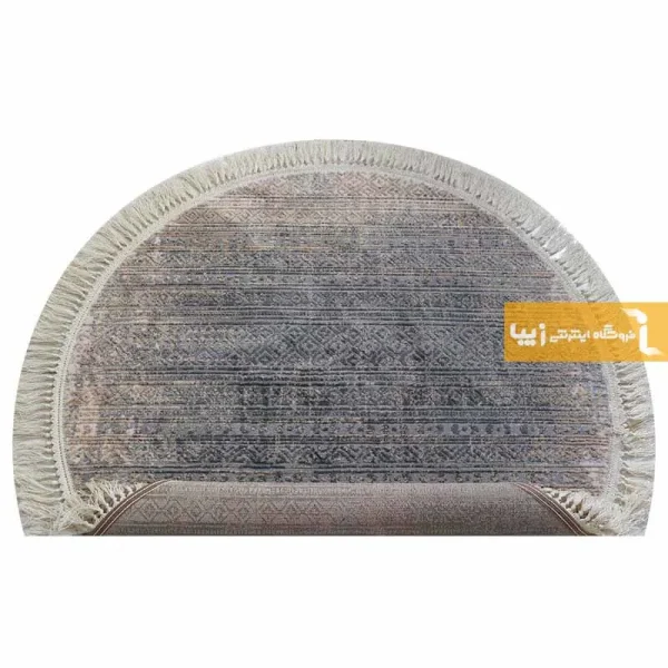 فرش گرد طوسی طرح پاسکال3