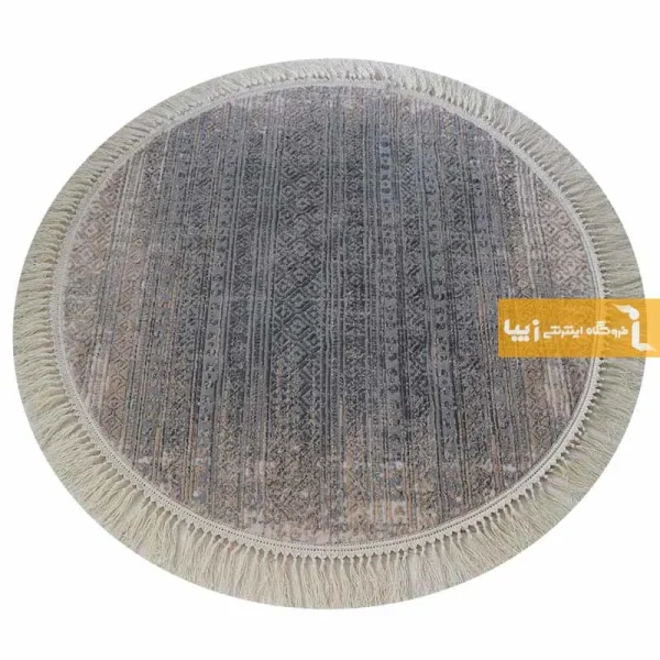 فرش گرد طوسی طرح پاسکال12