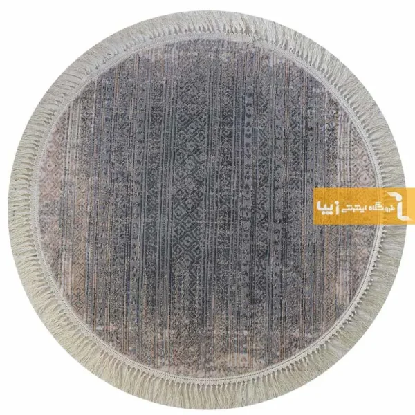 فرش گرد طوسی طرح پاسکال8