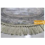 فرش گرد طوسی طرح پتینه4