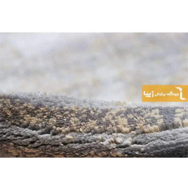 فرش گرد طوسی طرح پتینه2