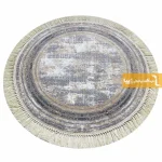 فرش گرد طوسی طرح پتینه7