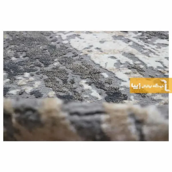 فرش گرد طوسی طرح پرتو7