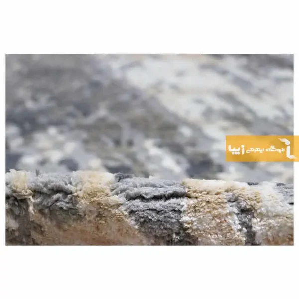 فرش گرد طوسی طرح پرتو2