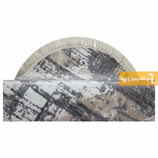 فرش گرد طوسی طرح پرتو11