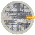 فرش گرد طوسی طرح پرتو9